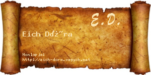 Eich Dóra névjegykártya